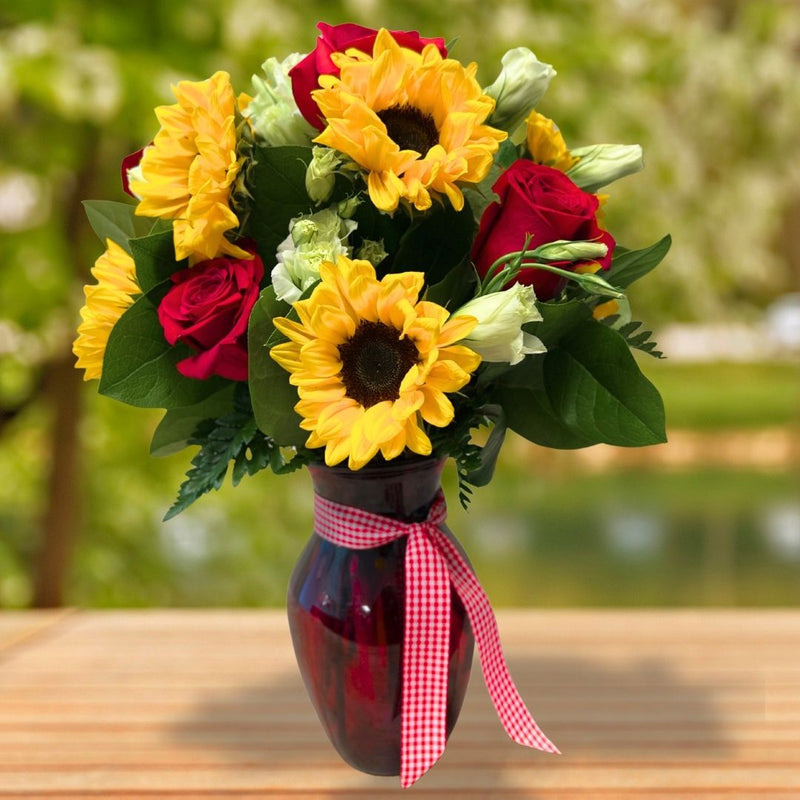 Sunflower Picnic Vase