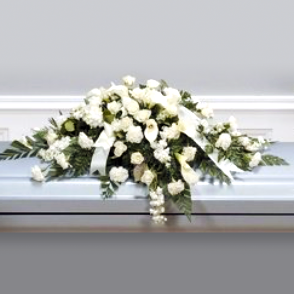 Flower Delivery Florist Funeral Sympathy Naples Peace And Love Casket Spray