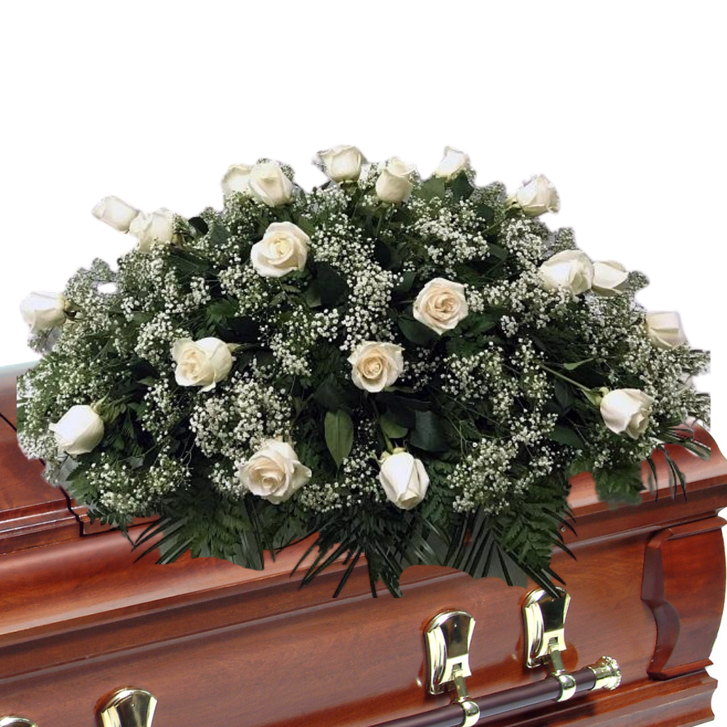 Flower Delivery Florist Funeral Sympathy Naples Pure Love Casket Spray