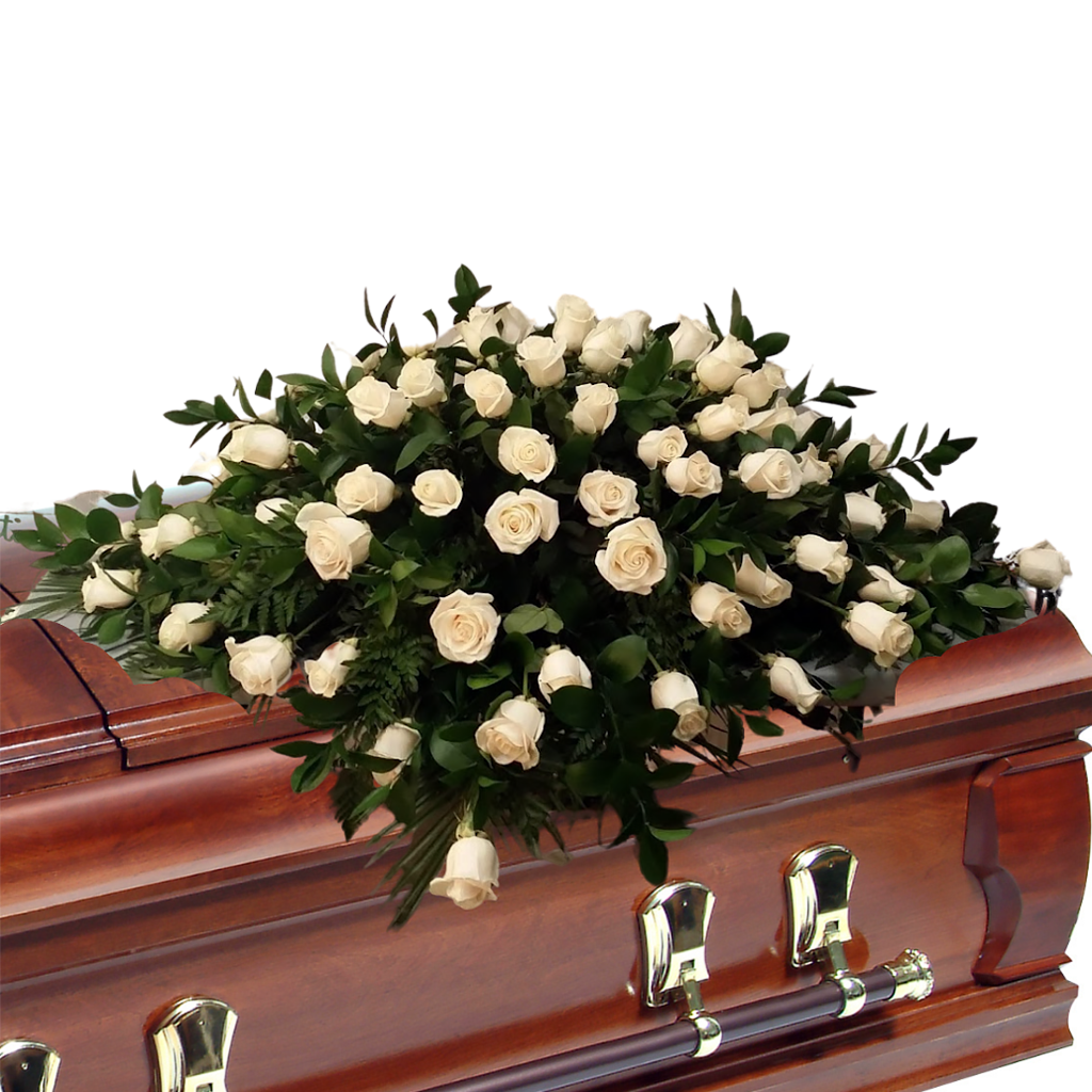 Flower Delivery Florist Funeral Sympathy Naples Pure Love Deluxe Casket Spray